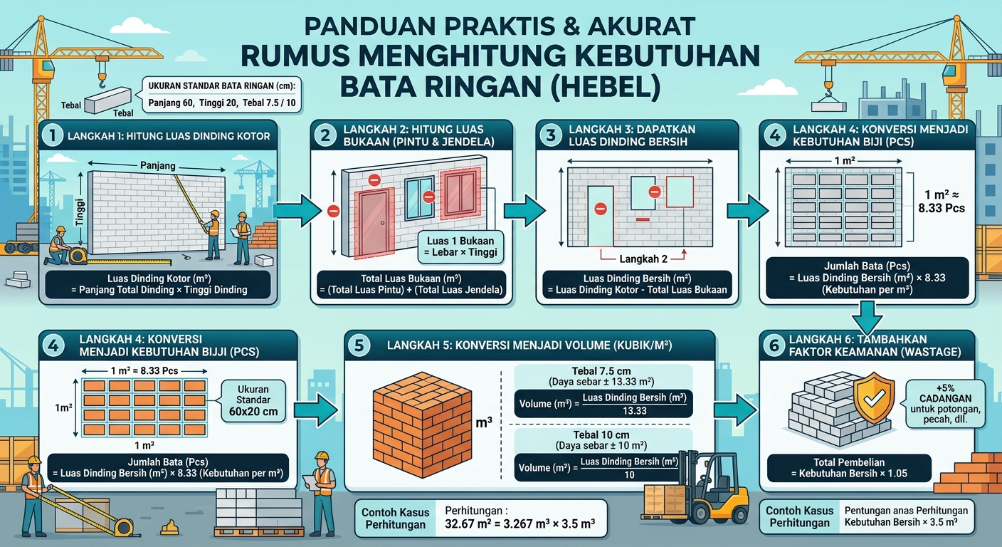 Rumus Menghitung Kebutuhan Bata Ringan