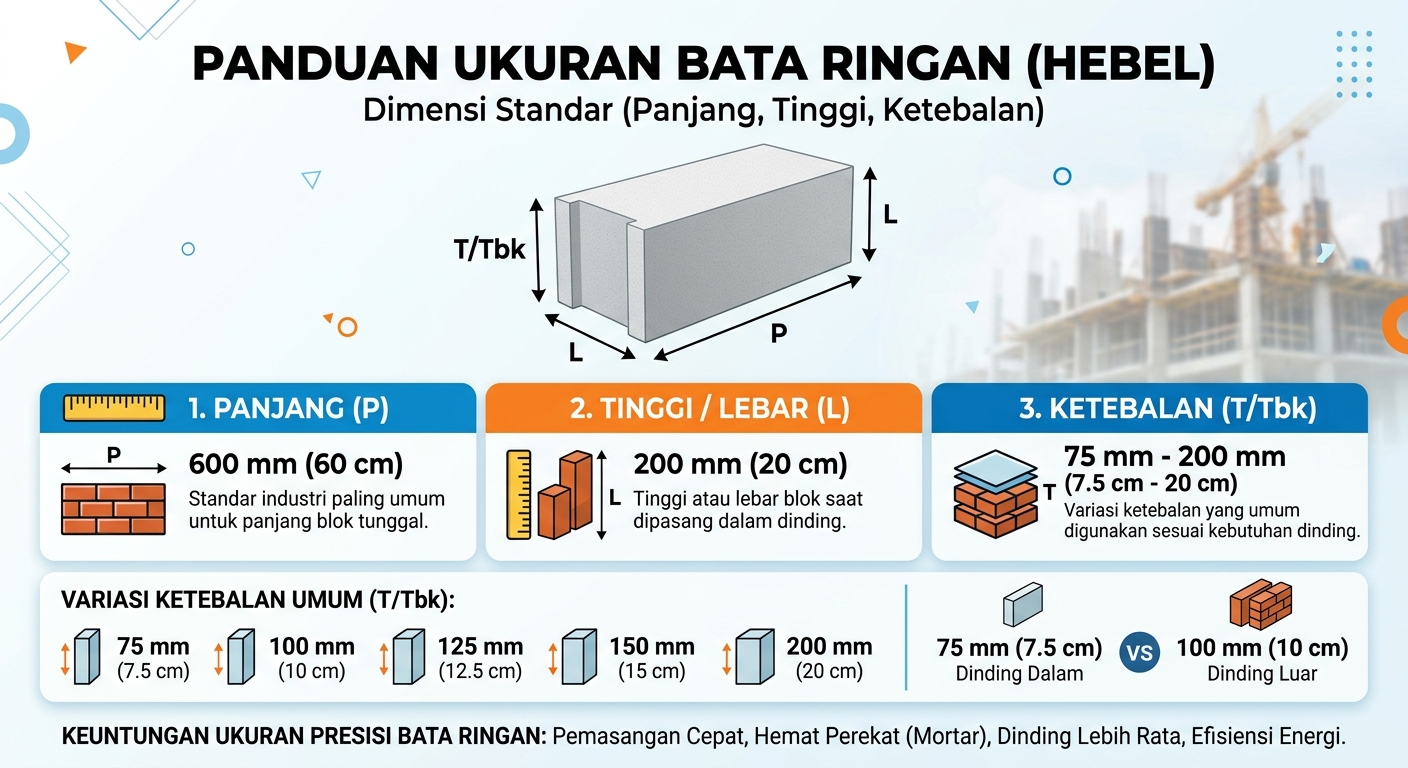 ukuran bata ringan